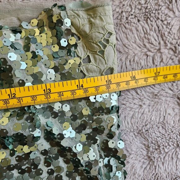 Annarita N NWT Seafoam Green Sequin Strapless Dress Small - Picture 9 of 15